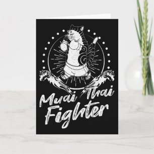 Cartão Muay Thai Tailândia Punho Anel Joelho Lutador Técn