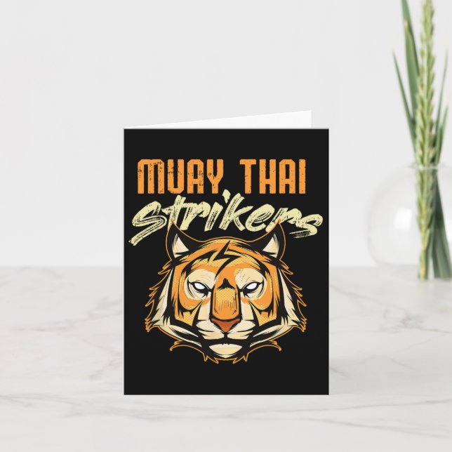 Cartão Muay Thai Tiger Tailandês Boxing Tailândia Kickbox (Frente)