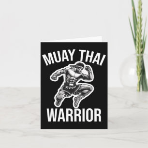 Cartão Muay Thai Warrior Boxing Lutando Artes Marciais Co