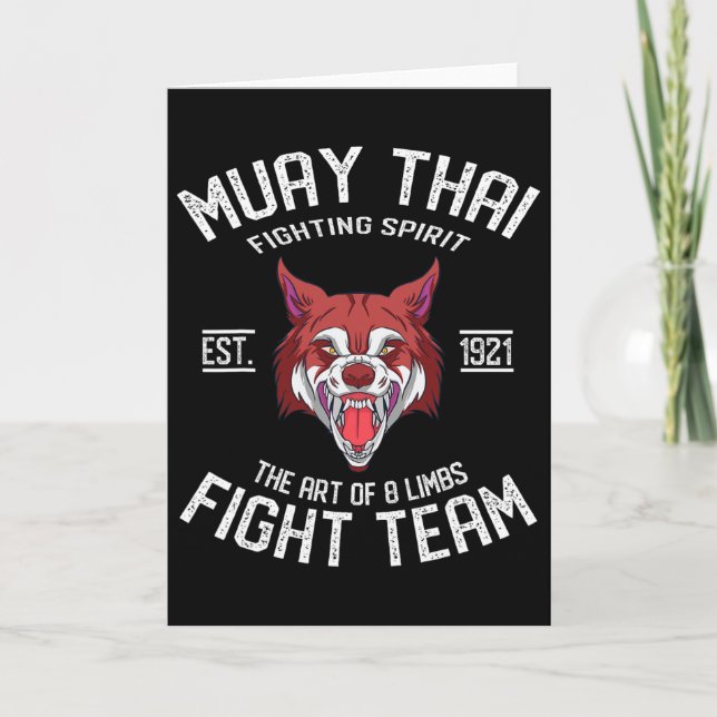 Cartão Muay Thai Wolf - Boxe Tailandesa e Kickboxing  (Frente)