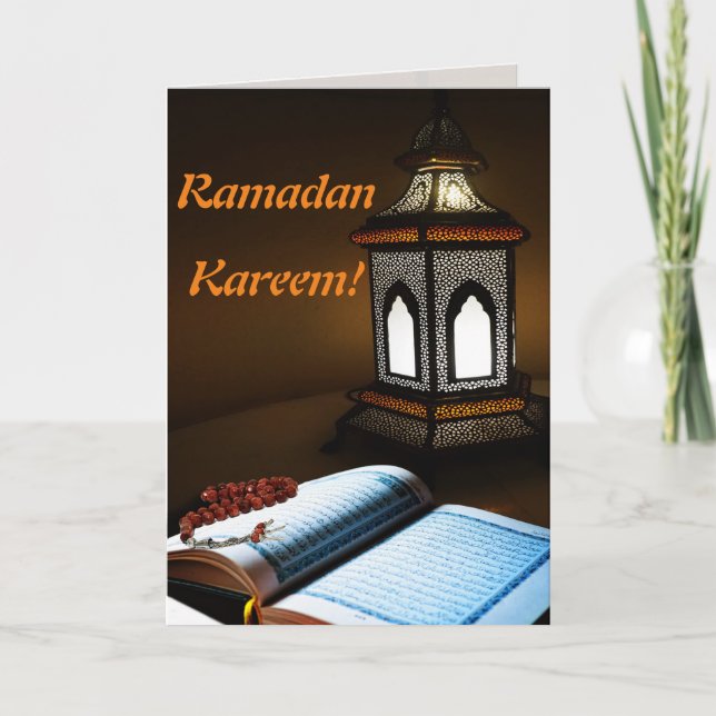 Cartão muçulmano islâmico de Ramadan Kareem (Frente)