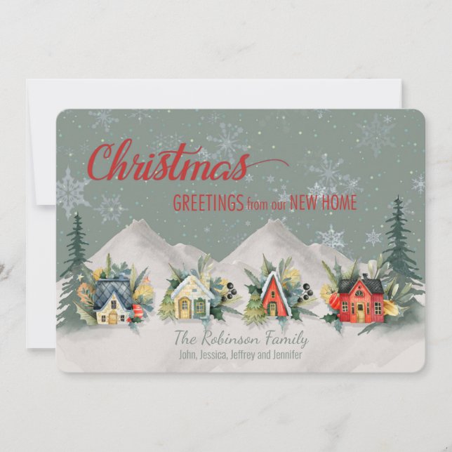 Cartão Mudamos a vila de Natal (Frente)