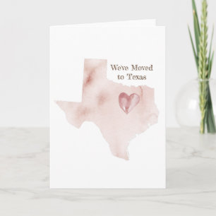 Cartão Mudamos para o Texas Mudança para Texas Saudaç