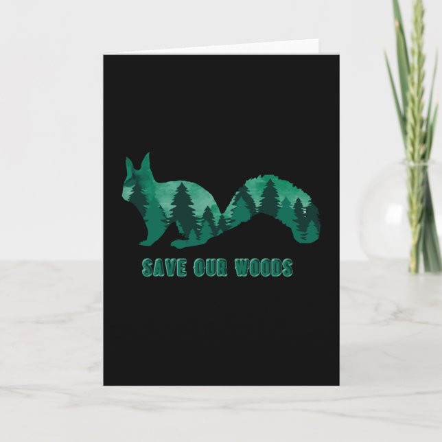 Cartão Mudança climática de Esquilo de Proteção Ambiental (Frente)