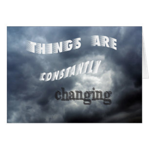 Cartão Mudança das coisas
