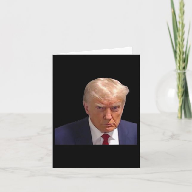 Cartão Mugshot Trump 1rua Foto Donald Prison Mug Shot C (Frente)