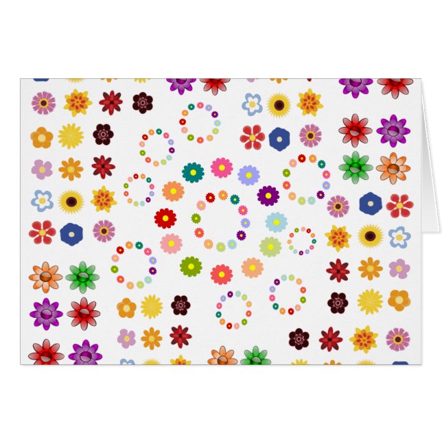 Cartão Muitas Flores (Frente Horizontal)