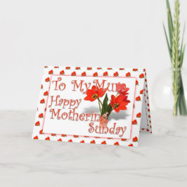 Cartão Muitas tulipas para Mãe para ternura domingo