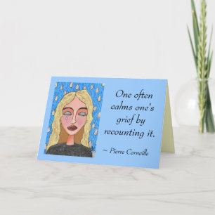 Cartão Muitas vezes se acalma a dor ao contá-la. - ca
