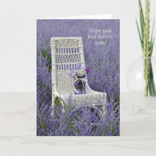 Cartão Muito em breve, Buquê na cadeira