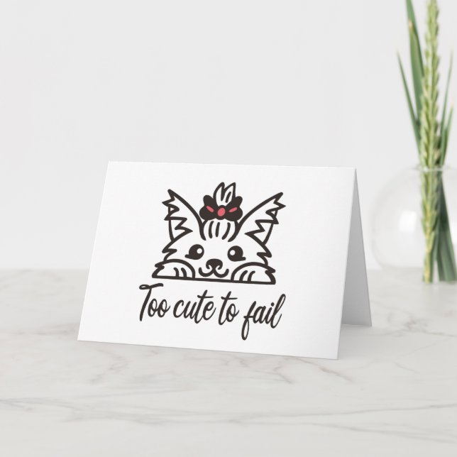 Cartão Muito fofo para falhar (Frente)