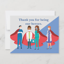 Cartão Muito Obrigado A Enfermeira Do Médico Herói.