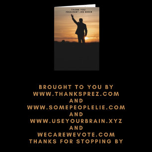 Cartão Muito obrigado, Senhor Presidente Joe Biden