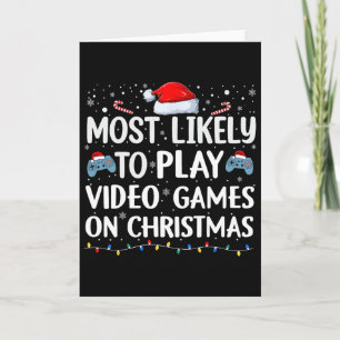 Cartão Muito Provável Jogar Video Games No Natal Vídeo