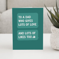 Muitos amores divertido verde Feliz Dia dos Pais