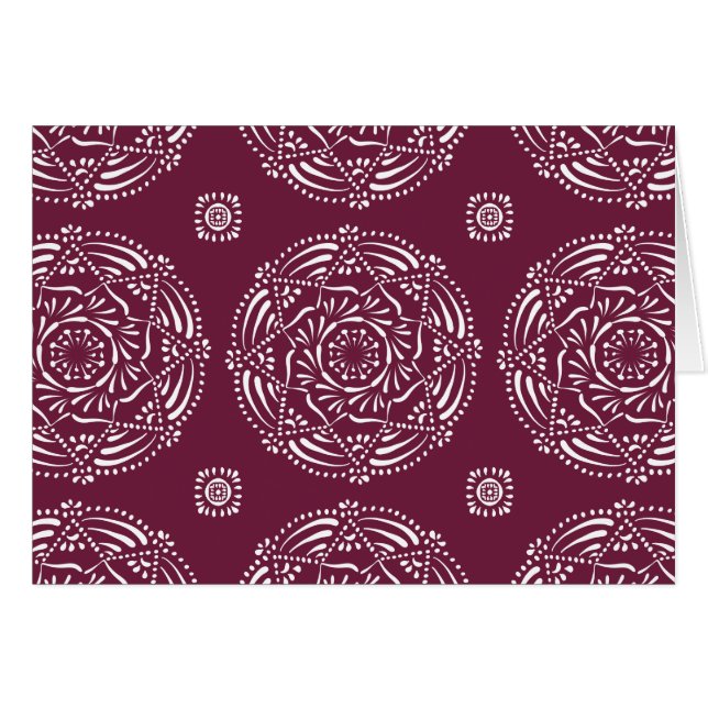 Cartão Mulberry Mandala (Frente Horizontal)
