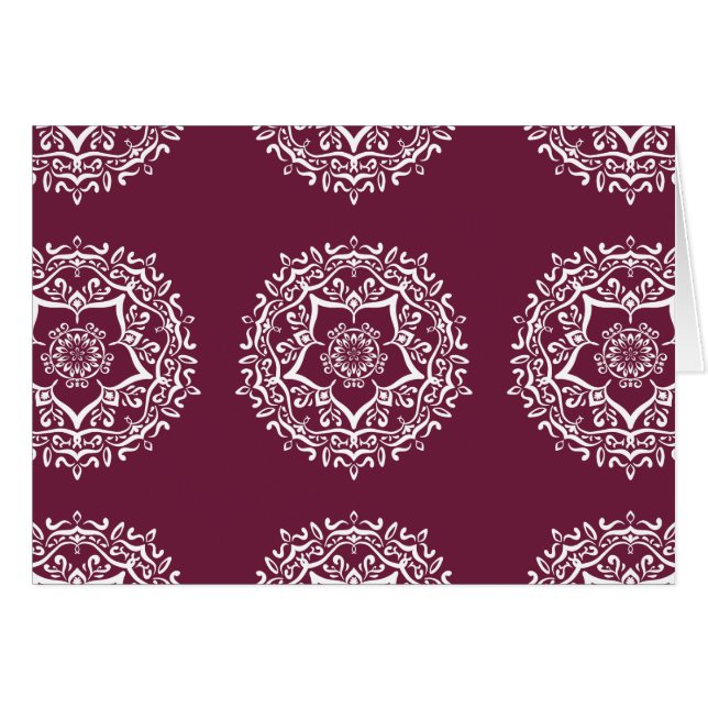 Cartão Mulberry Mandala (Frente Horizontal)