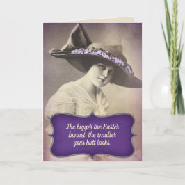 Cartão Mulher 1920 Engraçada Com Bonnet De Páscoa Grande
