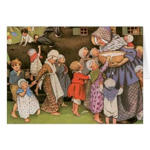 Cartão Mulher adulta nos calçados