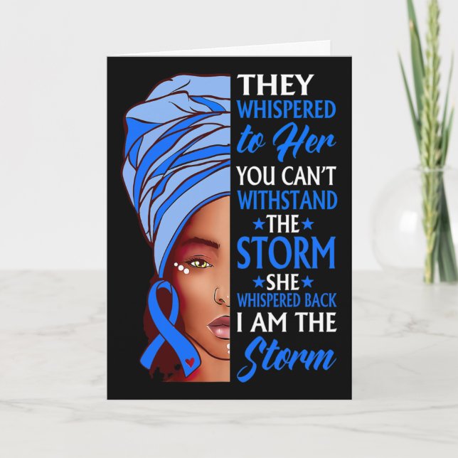 Cartão Mulher Africana Afro Eu Sou A Tempestade Conscient (Frente)