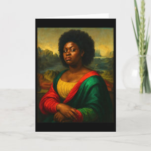 Cartão Mulher Afro com Olhar de Esquina Mona Lisa Negra H