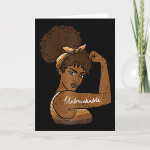 Cartão Mulher Afro Forte Mês da História Negra Homens Mul