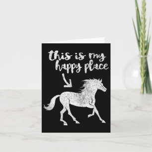 Cartão Mulher: Cavalo Bonito Andando - Horseback Happy Pl