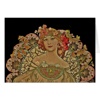 Cartão Mulher Champanhe de Preto