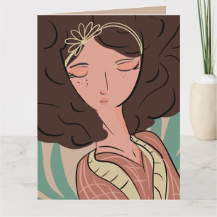Cartão Mulher Chic Amor Por Plantas Blogueira