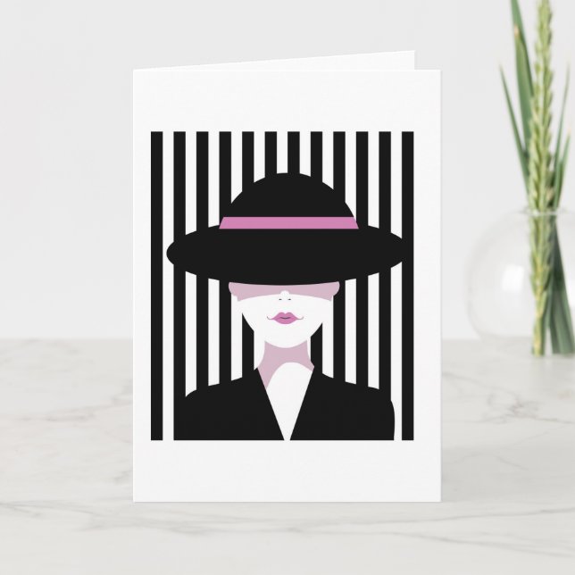 Cartão Mulher Chic Retro (Frente)