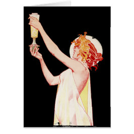 Cartão Mulher com Absinthe em preto