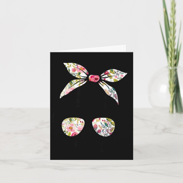 Cartão Mulher com coque desarrumado de flores vida de mãe (Frente)