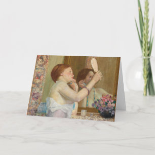Cartão Mulher com Espelho   Frederick Carl Frieseke