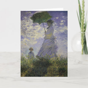 Cartão Mulher com Guarda-Sol de Claude Monet, Arte Antigo