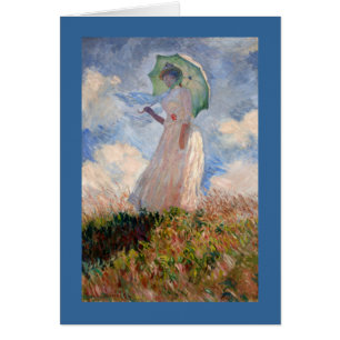 Cartão Mulher com parasol