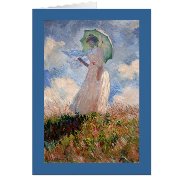 Cartão Mulher com parasol (Frente)