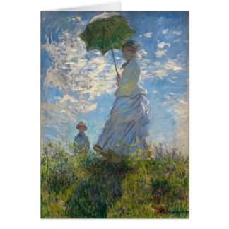 Cartão Mulher com Parasol - Madame Monet e seu filho