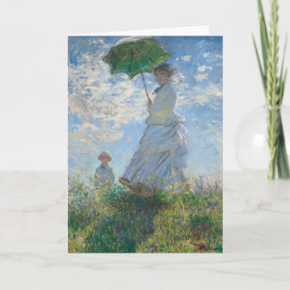 Cartão Mulher com um Guarda-Sol por Claude Monet