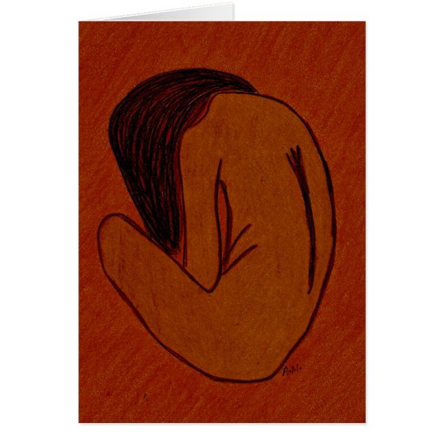 Cartão mulher com vergonha (Frente)