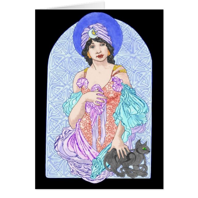 Cartão Mulher da magia negra (Frente)