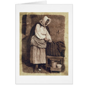 Cartão Mulher da ostra, 1843-47 (impressão do papel de