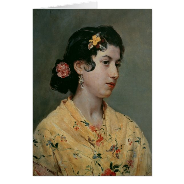 Cartão Mulher de Andalucian, 1898 (Frente)