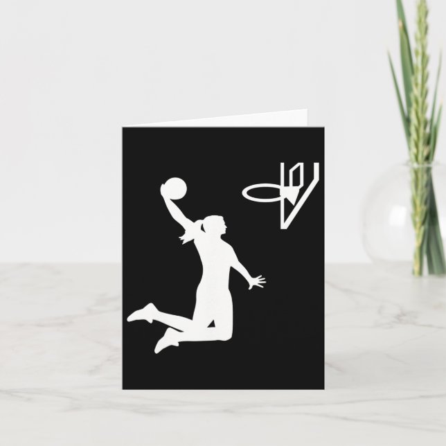 Cartão Mulher de Basquete (Frente)