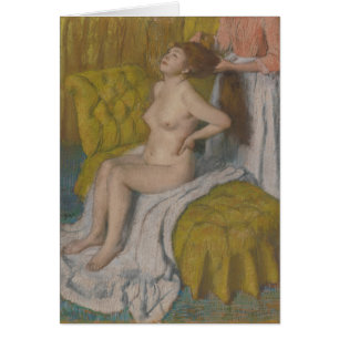 Cartão Mulher de Edgar Degas que tem seu cabelo