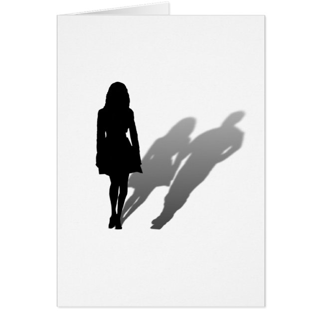 Cartão Mulher desaparecida (Frente)