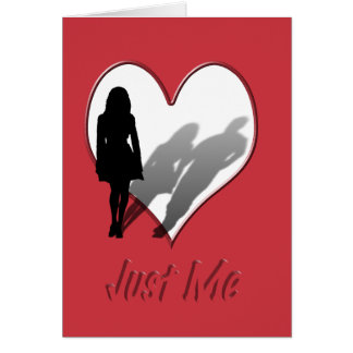 Cartão Mulher Desaparecida Silhouette