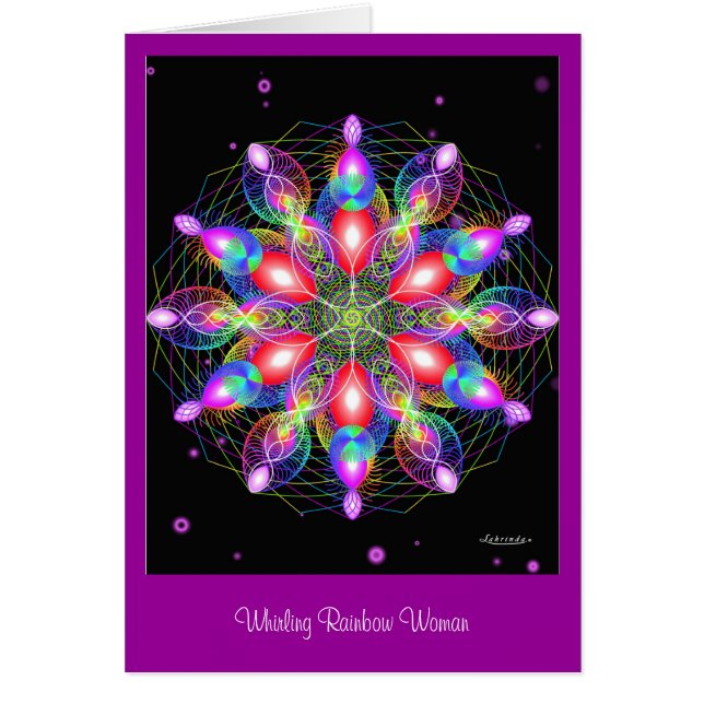 Cartão Mulher do Arco-Íris (Frente)
