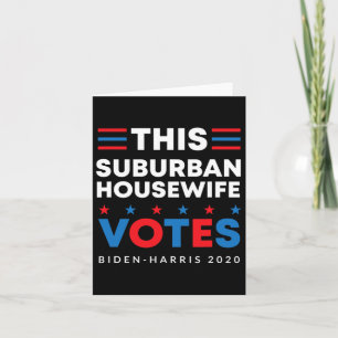 Cartão Mulher do Interior Suburbano Vota Biden Harris 202