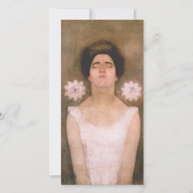 Cartão Mulher do Passionflower (por Piet Mondrian) (Frente)