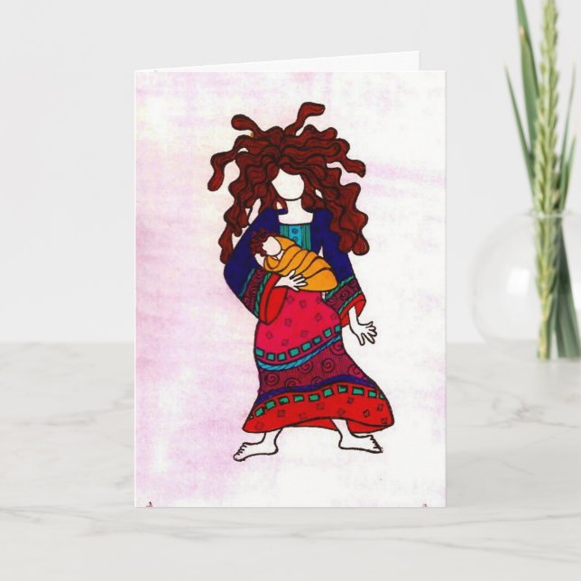 Cartão mulher e criança (Frente)